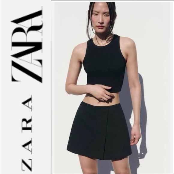 Zara Tops - NWT Zara Knit Crop Top. Size M. Black